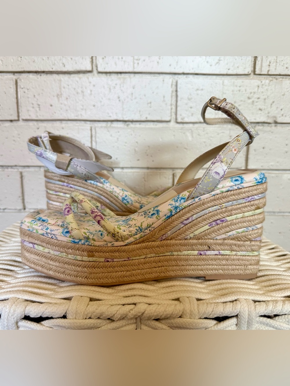 Dolce Vita Floral Espadrille Wedge Sandals